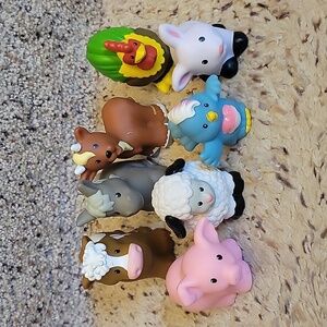 Fisher Price Little People animals donkey cow pig rabbit sheep goat rooster bird
